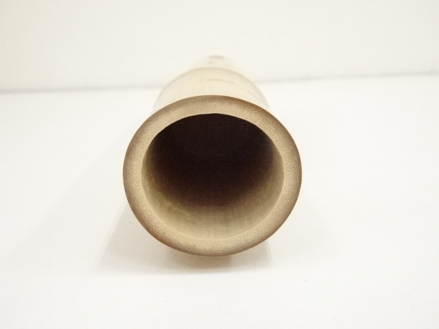 茶道具　竹器師　黒田宗博作　巴蒔絵　竹中棗　紫野　上田義山極め箱　V　6343 茶道具 竹器師 黒田宗博作 巴蒔絵 竹中棗 紫野 上田義山極め箱